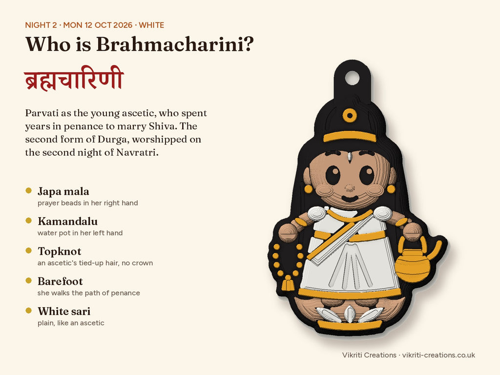 Who is Brahmacharini: japa mala, kamandalu, topknot, bare feet and white sari explained