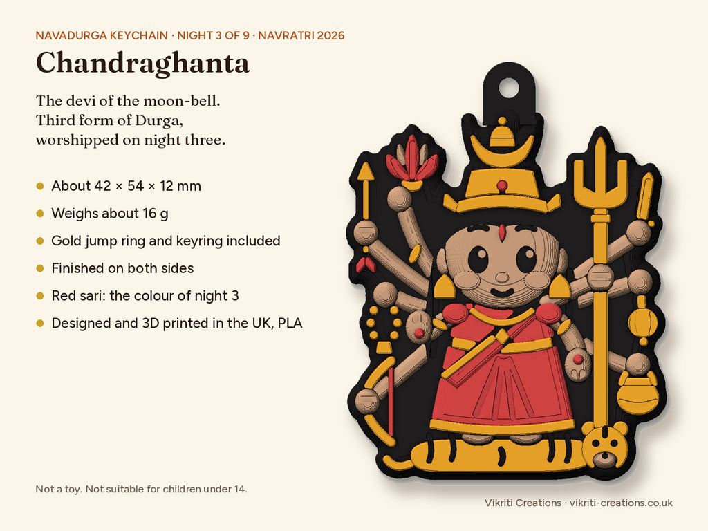 Chandraghanta keychain: size, weight and what's included