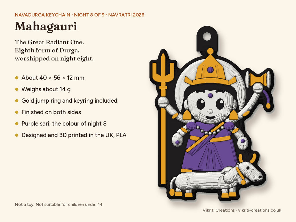 Mahagauri keychain size, weight and what's included