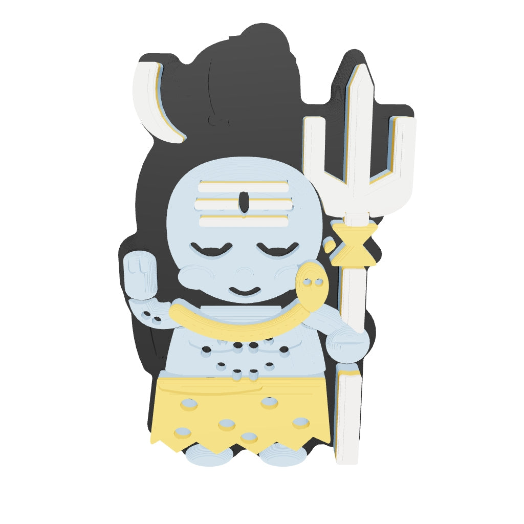 Shiva charm in 3D: spin it, zoom in, or view it at real size in AR (about 29 x 44 mm)