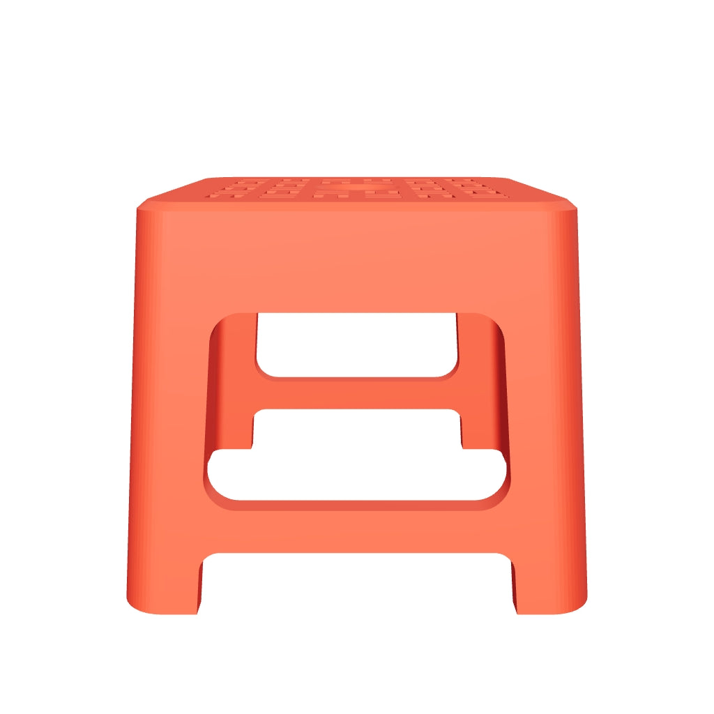 Plastic stool keychain in 3D: spin it, zoom in, or view it at real size in AR (about 31 x 31 x 26 mm)
