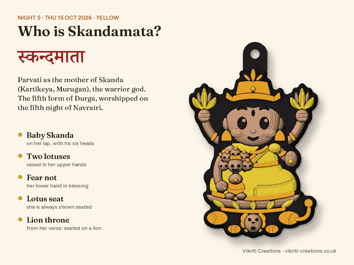 Who is Skandamata: what she holds, her mount and her marks explained